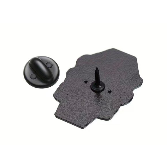 "GET IN LOSER" Enamel Pin Alien Spaceship Brooch Lapel Pink Teal Punk Style - Picture 3 of 4